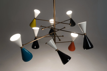 FLIPPER - Swivel brass and aluminium pendant lamp by Mantellassi 1926 - view 3